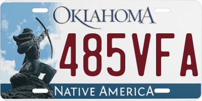OK license plate 485VFA