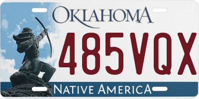 OK license plate 485VQX