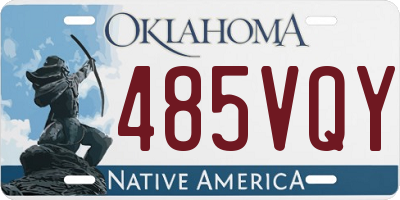 OK license plate 485VQY