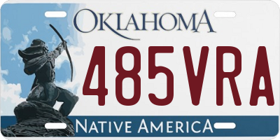 OK license plate 485VRA