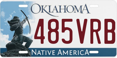 OK license plate 485VRB