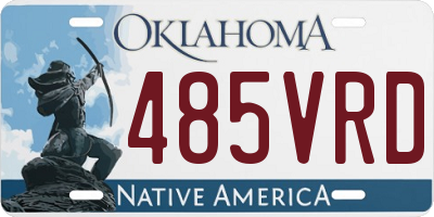 OK license plate 485VRD
