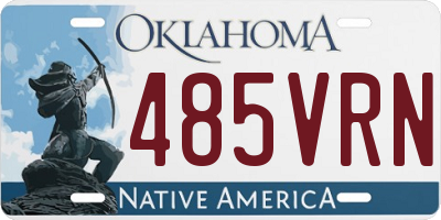 OK license plate 485VRN
