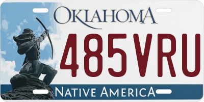 OK license plate 485VRU