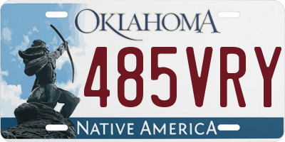 OK license plate 485VRY