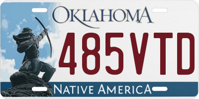 OK license plate 485VTD