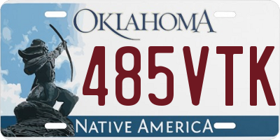 OK license plate 485VTK