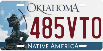 OK license plate 485VTO