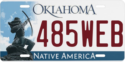 OK license plate 485WEB