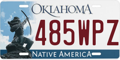 OK license plate 485WPZ