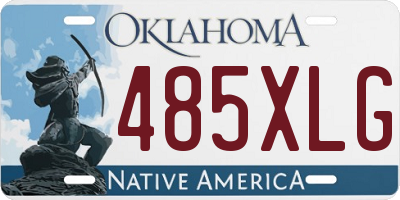 OK license plate 485XLG