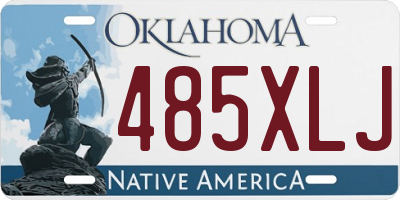 OK license plate 485XLJ