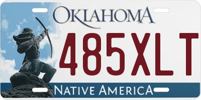 OK license plate 485XLT