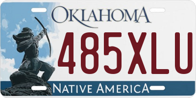 OK license plate 485XLU