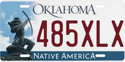 OK license plate 485XLX