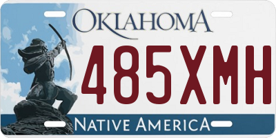 OK license plate 485XMH