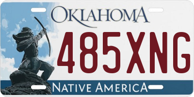 OK license plate 485XNG
