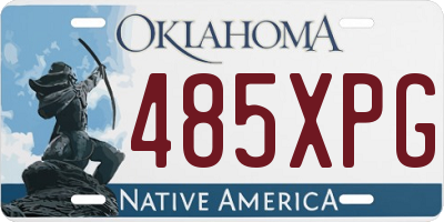 OK license plate 485XPG