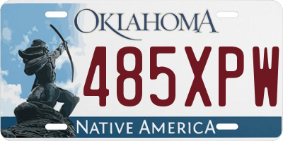 OK license plate 485XPW