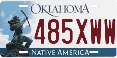 OK license plate 485XWW