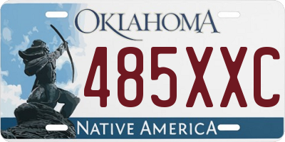 OK license plate 485XXC
