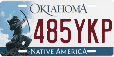 OK license plate 485YKP
