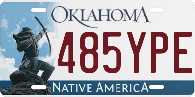 OK license plate 485YPE