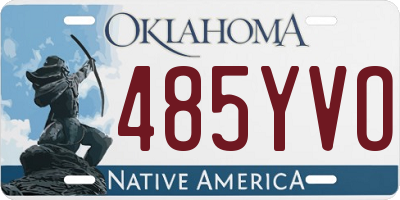 OK license plate 485YVO