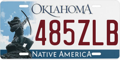 OK license plate 485ZLB