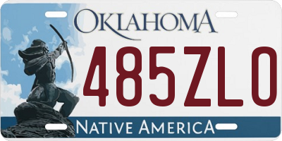OK license plate 485ZLO