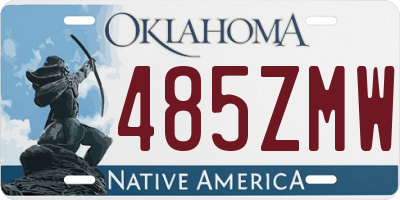 OK license plate 485ZMW