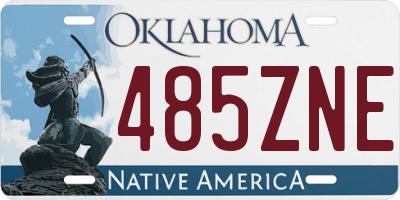 OK license plate 485ZNE