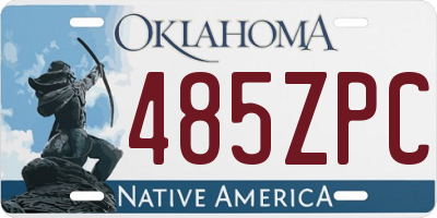 OK license plate 485ZPC