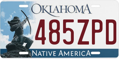 OK license plate 485ZPD