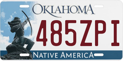 OK license plate 485ZPI