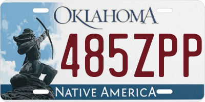 OK license plate 485ZPP