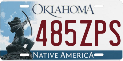 OK license plate 485ZPS