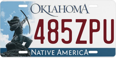 OK license plate 485ZPU