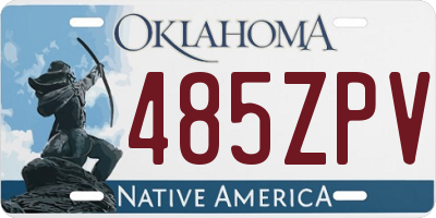 OK license plate 485ZPV