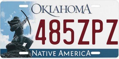 OK license plate 485ZPZ