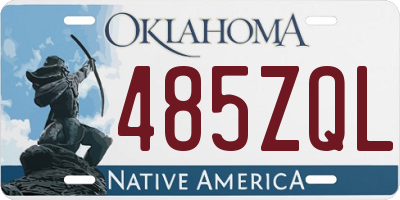 OK license plate 485ZQL
