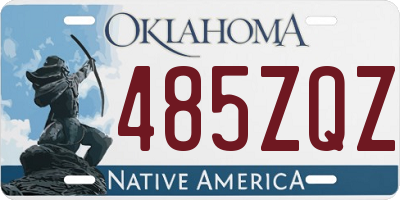 OK license plate 485ZQZ