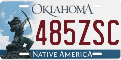 OK license plate 485ZSC