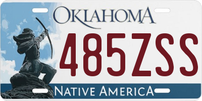 OK license plate 485ZSS