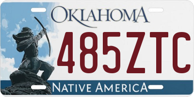 OK license plate 485ZTC