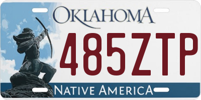 OK license plate 485ZTP
