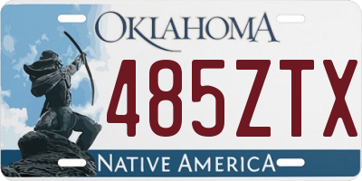 OK license plate 485ZTX