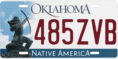 OK license plate 485ZVB