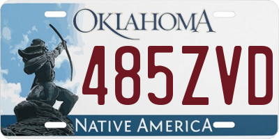OK license plate 485ZVD