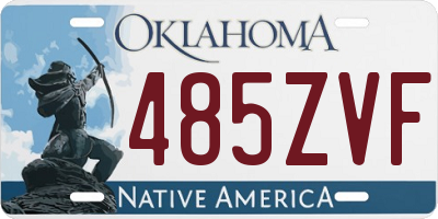 OK license plate 485ZVF